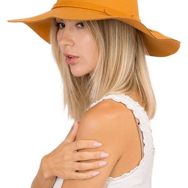 Cap Zone - Wholesale Fedora - Women's - Floppy Sun Hat with Bowknot Wide Brim Felt Hat11