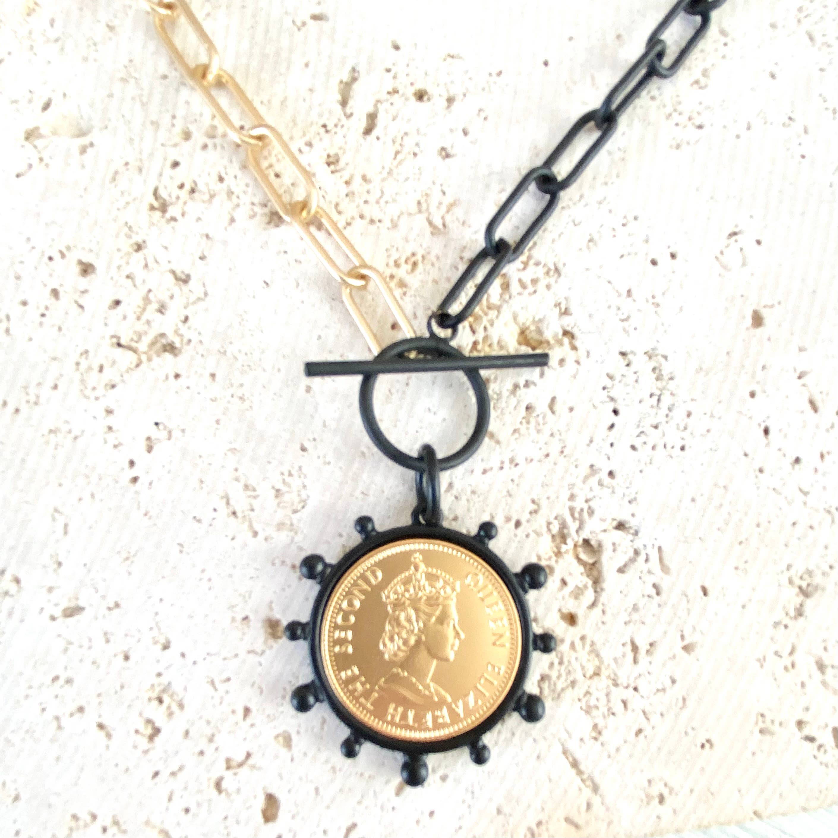 VB&CO Designs Handmade Jewelry - Wholesale Pendant/Charm Necklace - Mixed metal bee queen fleur de lis horse coin jewelry1