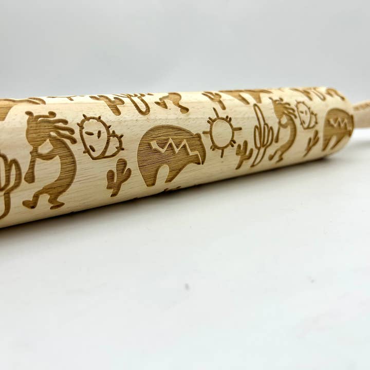 Sweet Rolling Pins - Wholesale Rolling Pin - Embossed Kokopelli Rolling Pin For Baking And Pottery