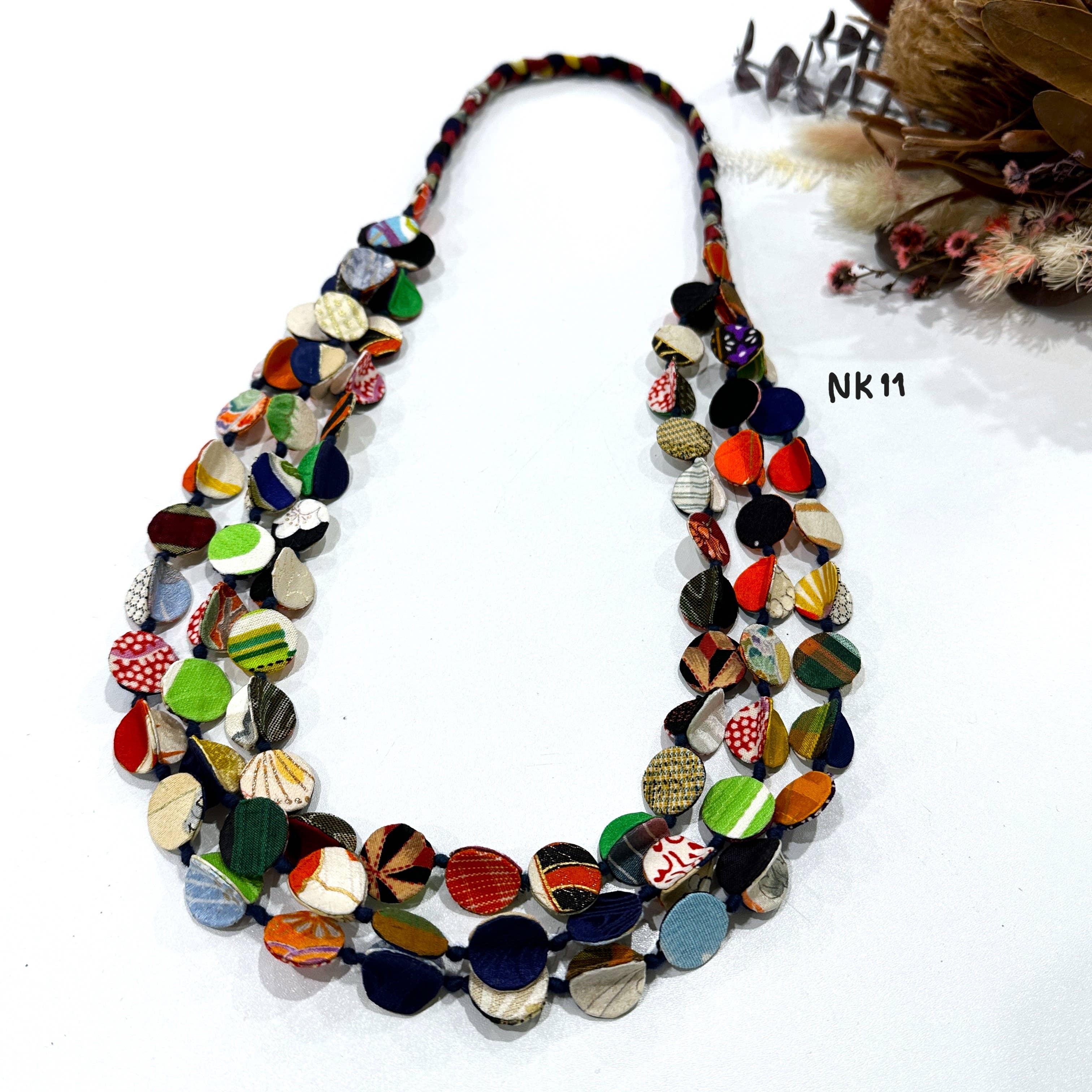 Sophie Silks - Vente Colliers plastrons - Collier kimono en corde à trois brins11