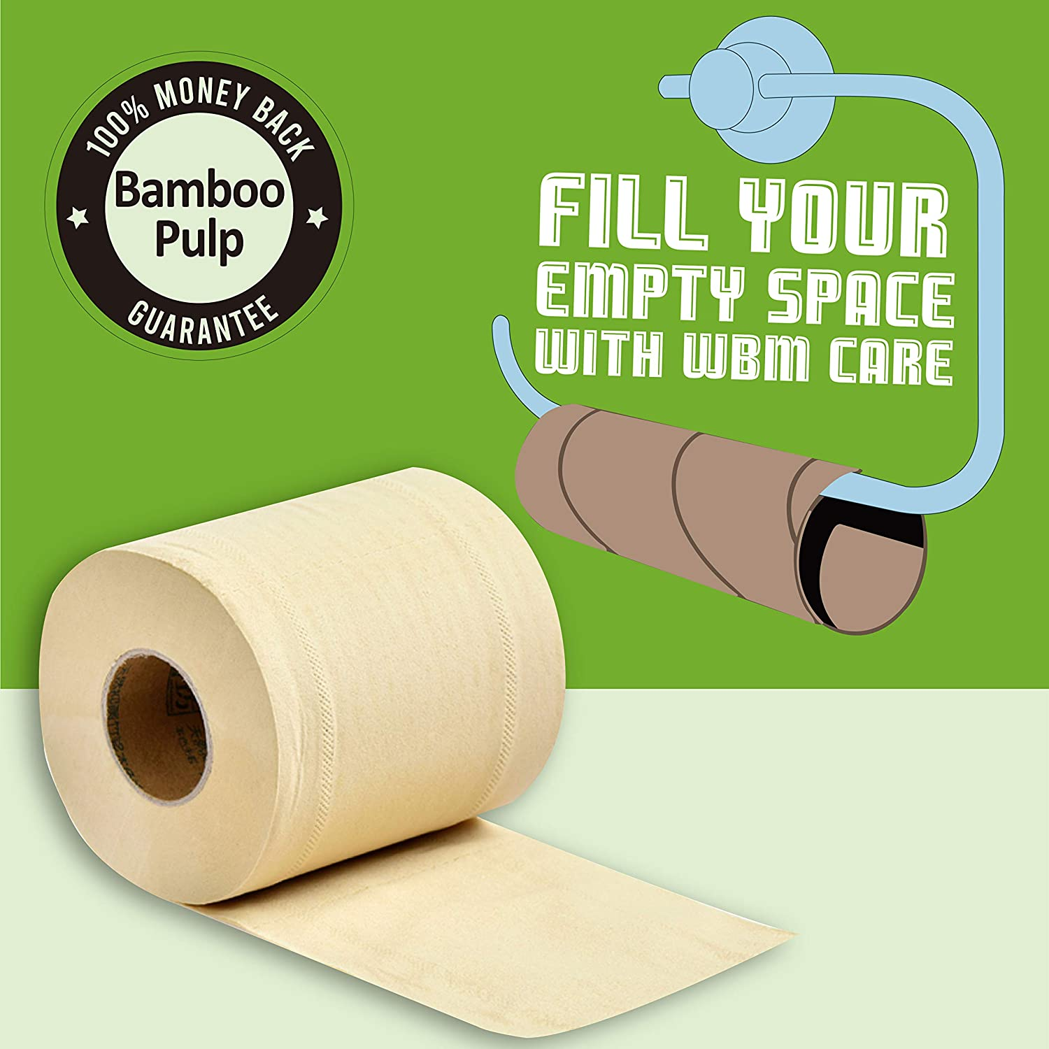 WBM LLC – wholesale Toilet paper – Bamboo Toilet Paper, 3 Ply, 20 Rolls4