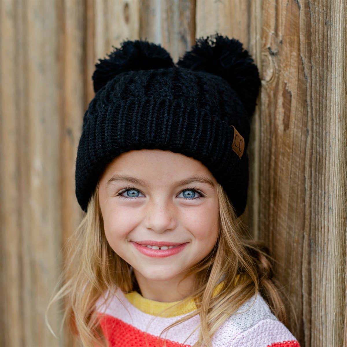 Truly Contagious - Wholesale Beanie - Kids - CC Kids Double Pom Beanie KIDS-24 HAT-6028