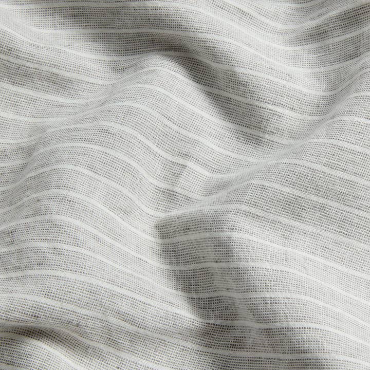 Piglet in Bed USA - Wholesale Bedding Pillowcase/Sham - Gray Mini Stripe Linen Blend Pillowcases (Pair)