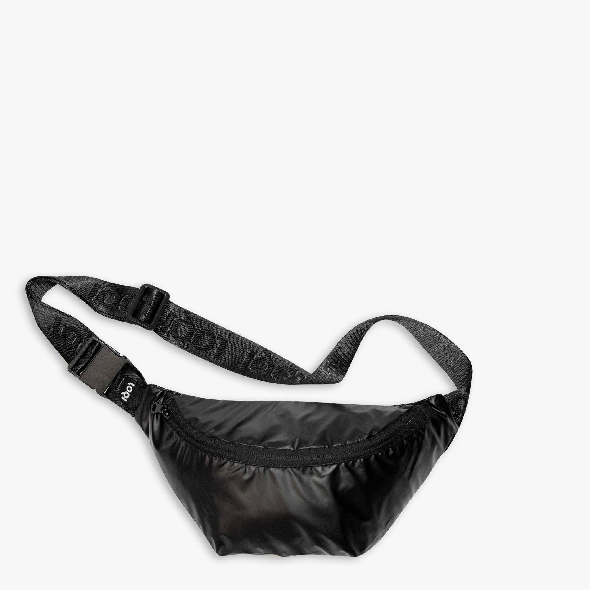 LOQI – Großhandel Bauchtasch – Unisex – Metallic schwarze Bauchtasche0