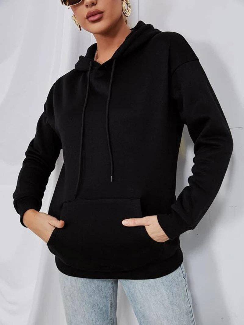 Noir Sweat à capuche à paillettes pour femmes en vente sur Faire3