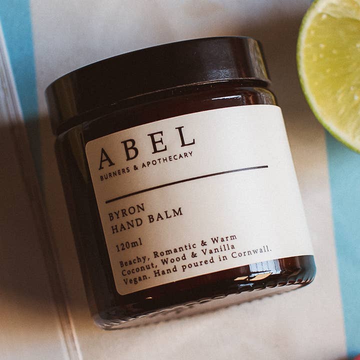 Byron Handbalsam 120 ml - Kokosnuss-, Vanille- und Sonnencreme für den Großhandel von Abel Burners