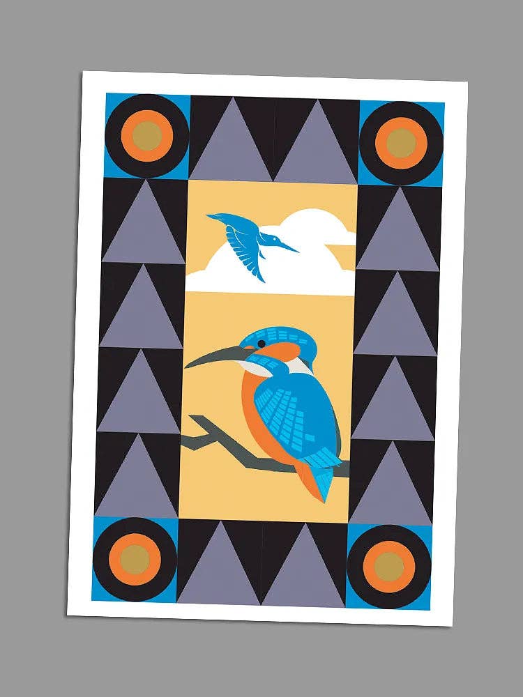 The Northern Line – wholesale Everyday greeting card – Kingfisher - Blank Greeting Card0