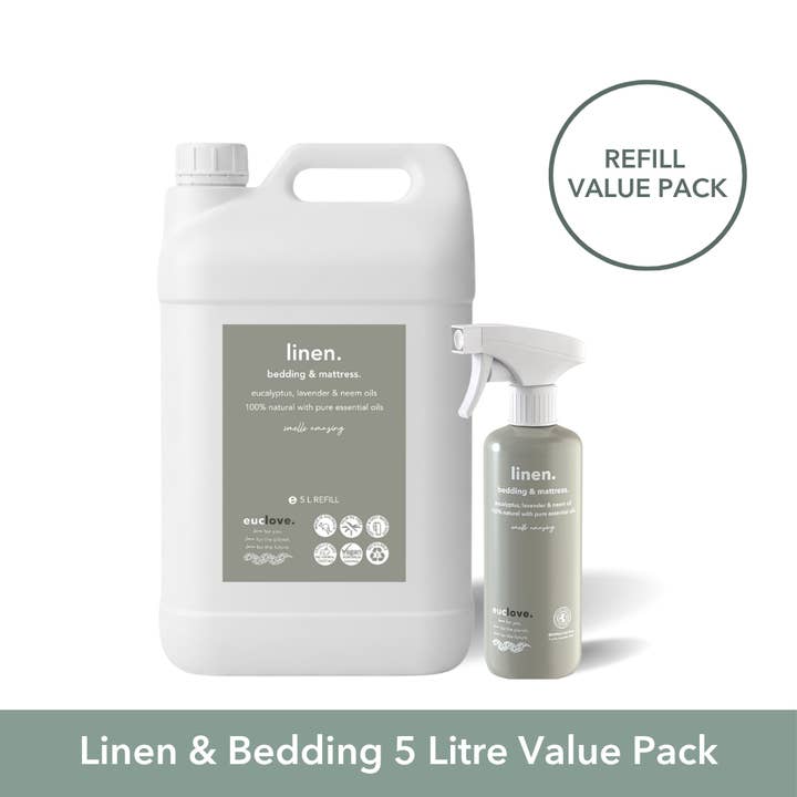 Linen Spray 5 litre refill & value pack for wholesale by Euclove - Naturally Clean
