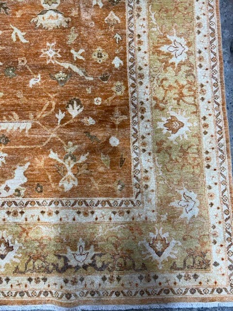 Tapis indien Oushak, 12 x 9, couleur Abraj pour la vente par Natto USA