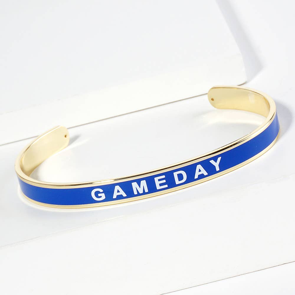 Sensibling Corp. – wholesale Manschettarmband – Guldpläterat GAMEDAY-meddelande emaljarmband9