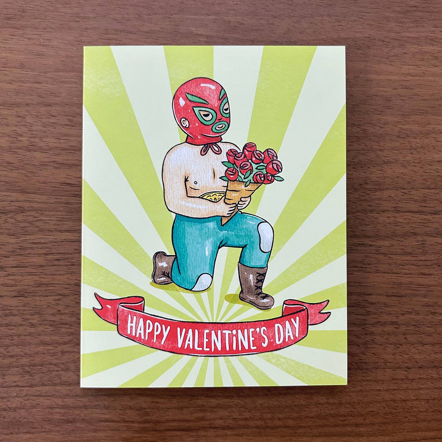 Ming Ong - Wholesale Valentine's Day Card - Lucha Libre Valentine's Day Greeting Card