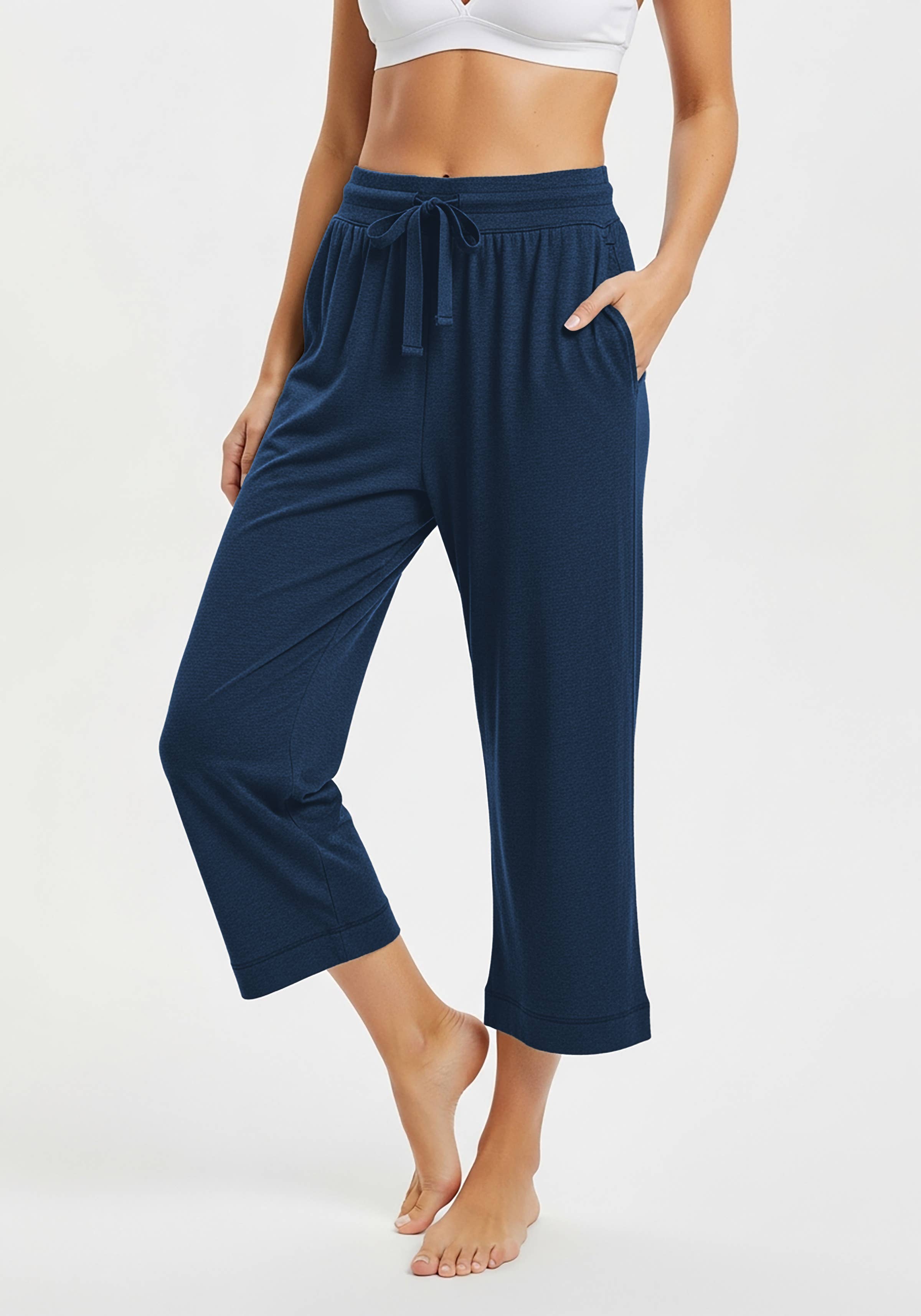 I-Wear Brands - Wholesale Lounge joggingbroek/joggingbroek - Dames - 3-pack dames sweatcapri's met tunnelkoord van French Terry1