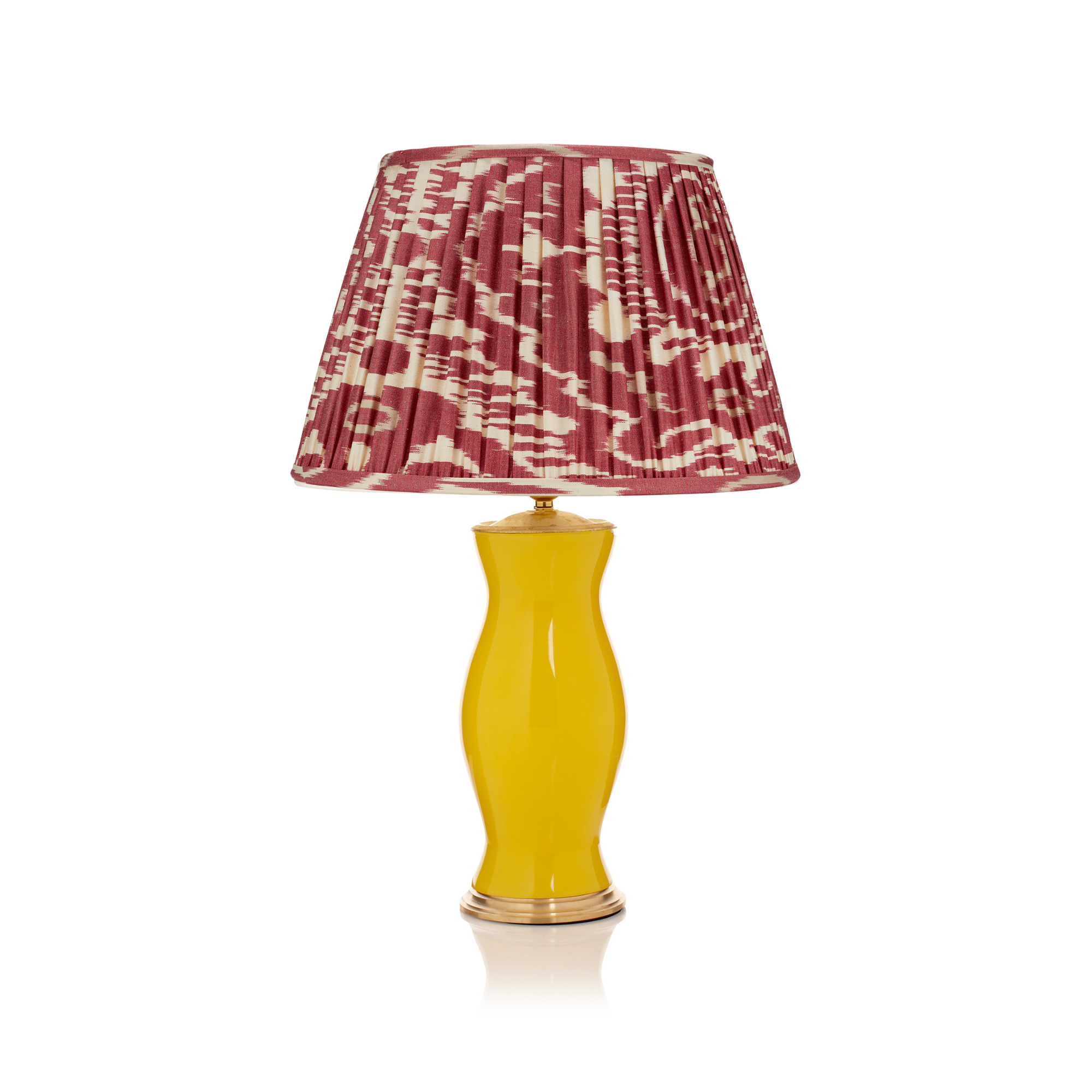 Rosanna Lonsdale - Wholesale Lamp Shade - BURNT RED AND CREAM IKAT LAMPSHADE20