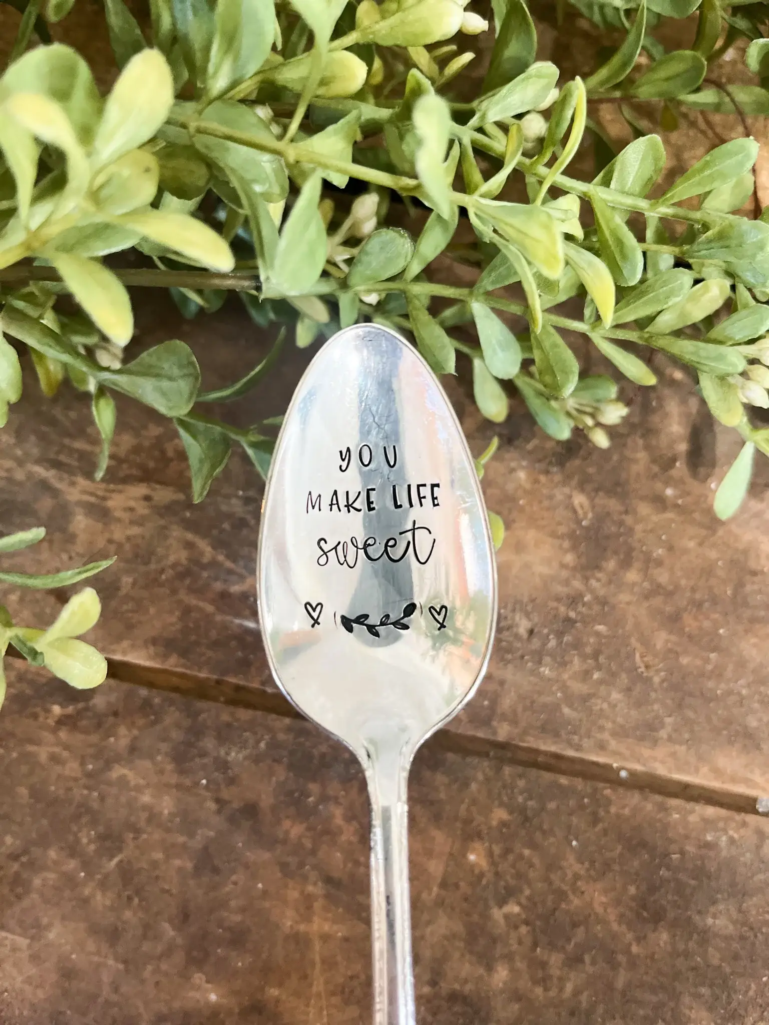 The Sassy Barn - Wholesale Table Spoon (Cutlery) - You Make Life Sweet Vintage Stamped Spoon1