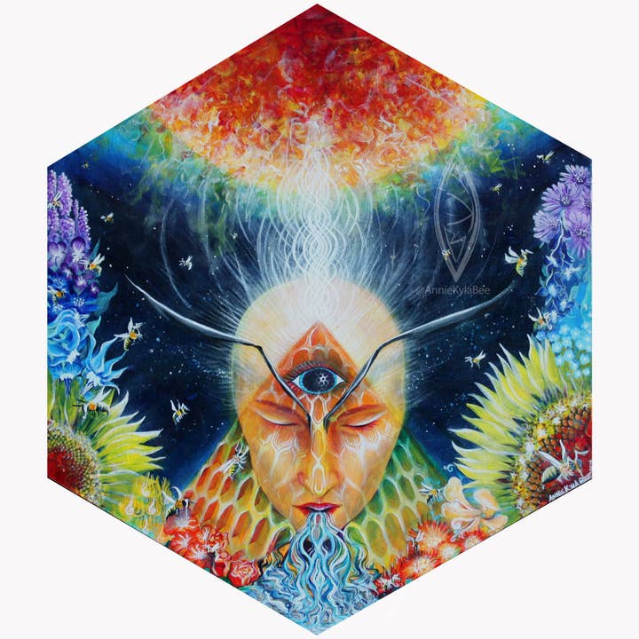 Poster d'archives « Bee Medicine » pour la vente par Annie Kyla Bennett Art