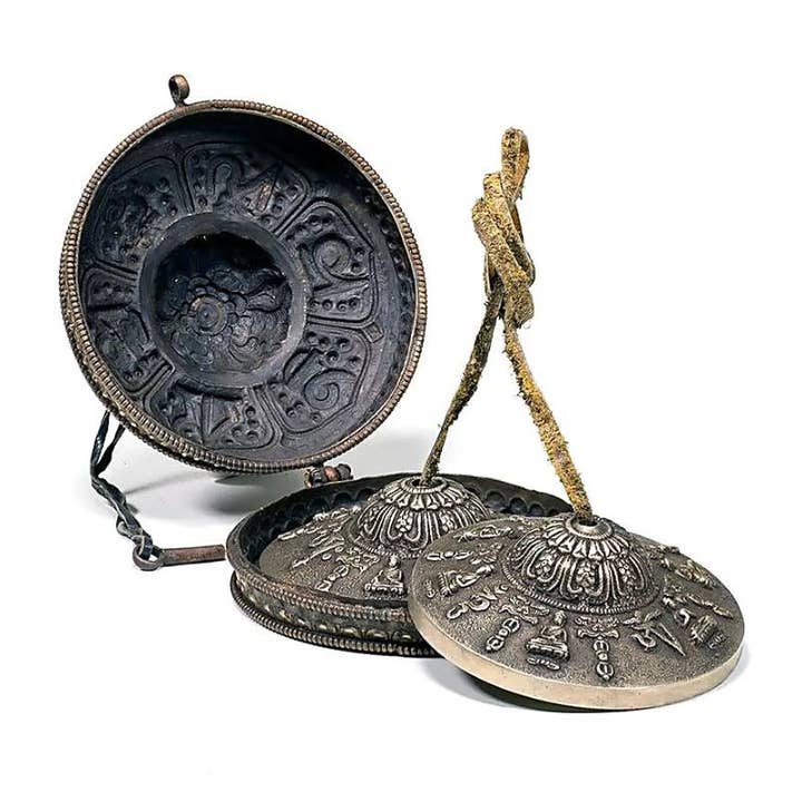 Tibetaanse cimbaal met boeddhistische symbolen voor wholesale door Casa Lotus