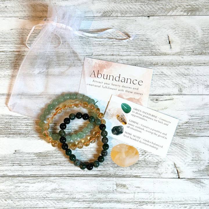 Earths Elements Wholesale - Wholesale Beaded Bracelet - Intentions Bracelet Abundance 8mm