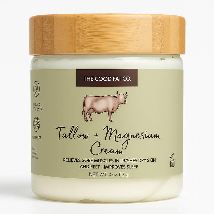 TheGoodFatCo - Wholesale Body Cream/Lotion - Tallow +Magnesium Body Cream- Relieve Stress- Sleep Well0