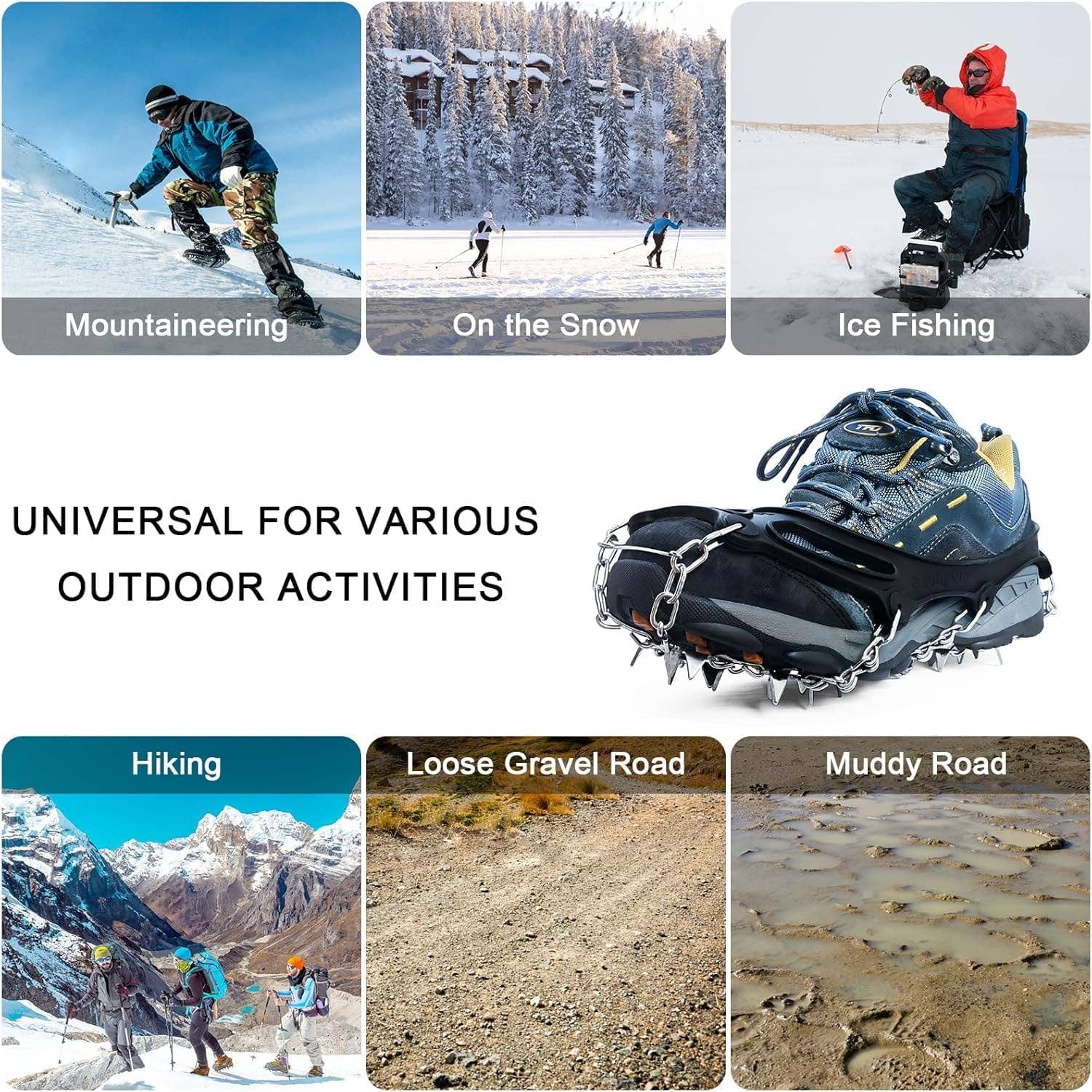 VIGOR - Wholesale Snow Boots - Women's - Anti Slip Crampons Ice Cleats for Hiking Snow Boots Shoes5
