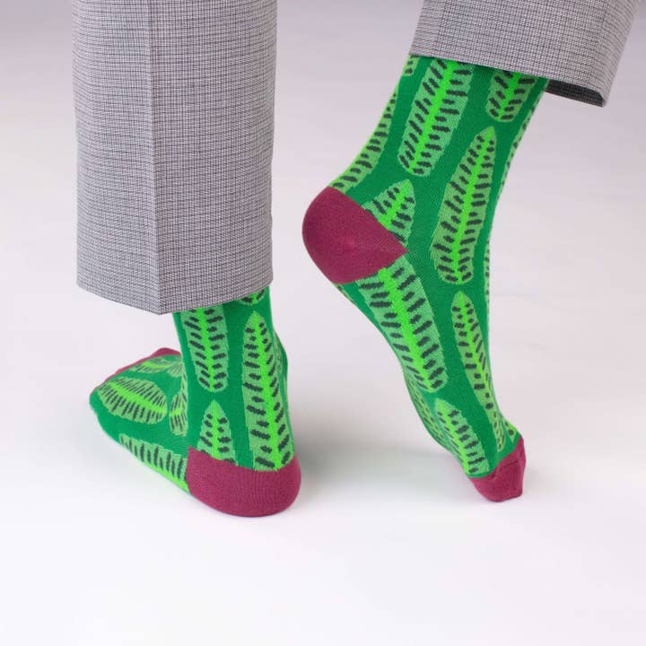 Arte Do Pé - Wholesale Socks - Unisex - Green Leaves Premium Artist Socks2