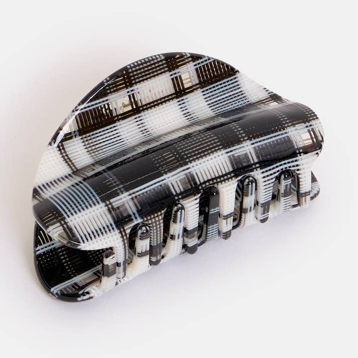 CHUNKS – wholesale Hair clip – Women’s – Juno Claw in Black + White Plaid0
