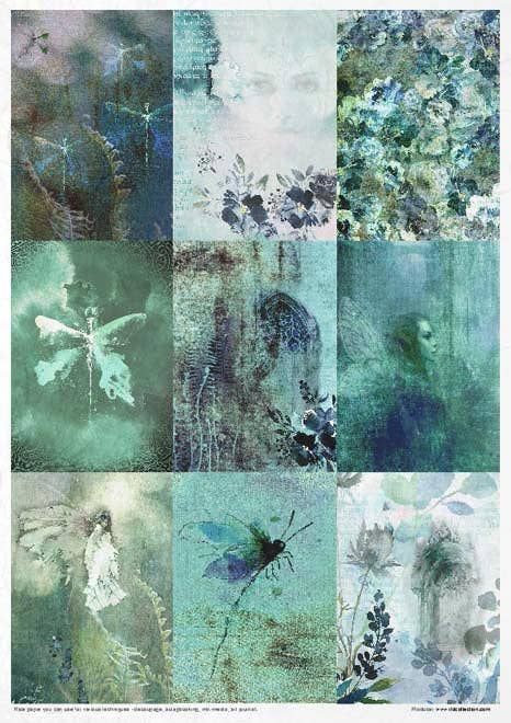 ITD Collection - Vente Matériels de bricolage - RP004 - Ensemble Créatif en Papier de Riz - 11 pièces x A4 / 8,27x11,7 pouces3