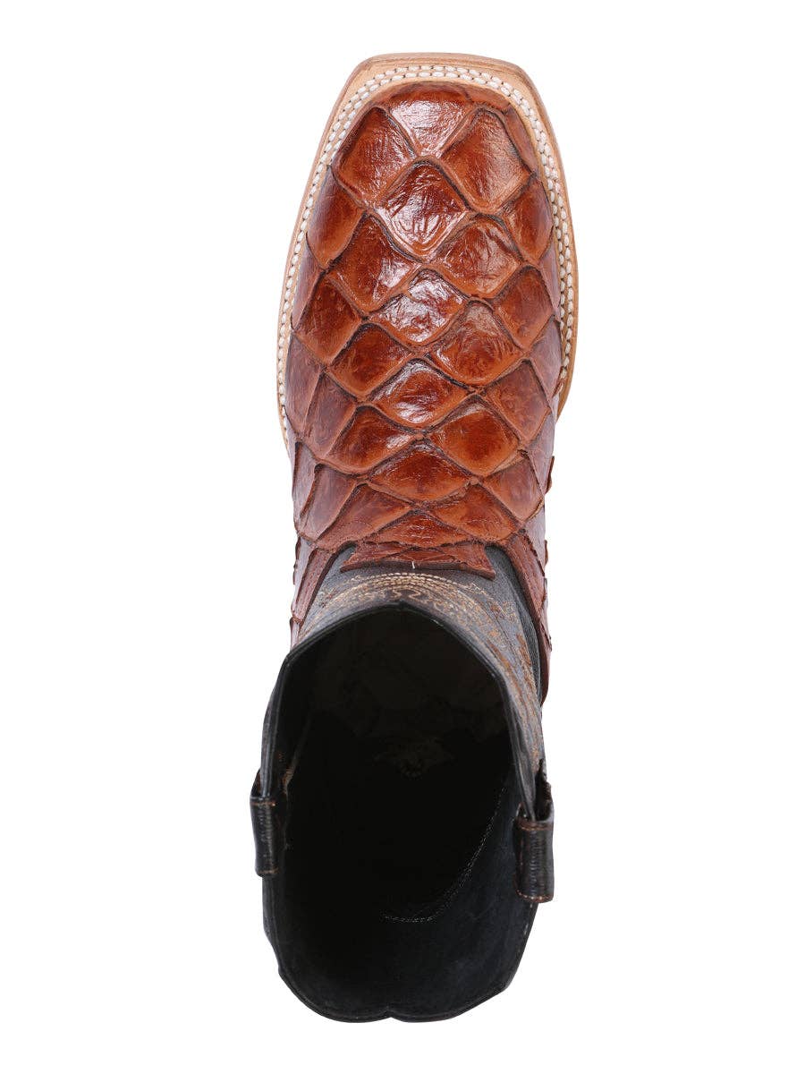 El General Western Wear - Wholesale Cowboy Boots - Men's - El General Rodeo Boot - Imitación  Pirarucu - Cognac 417935