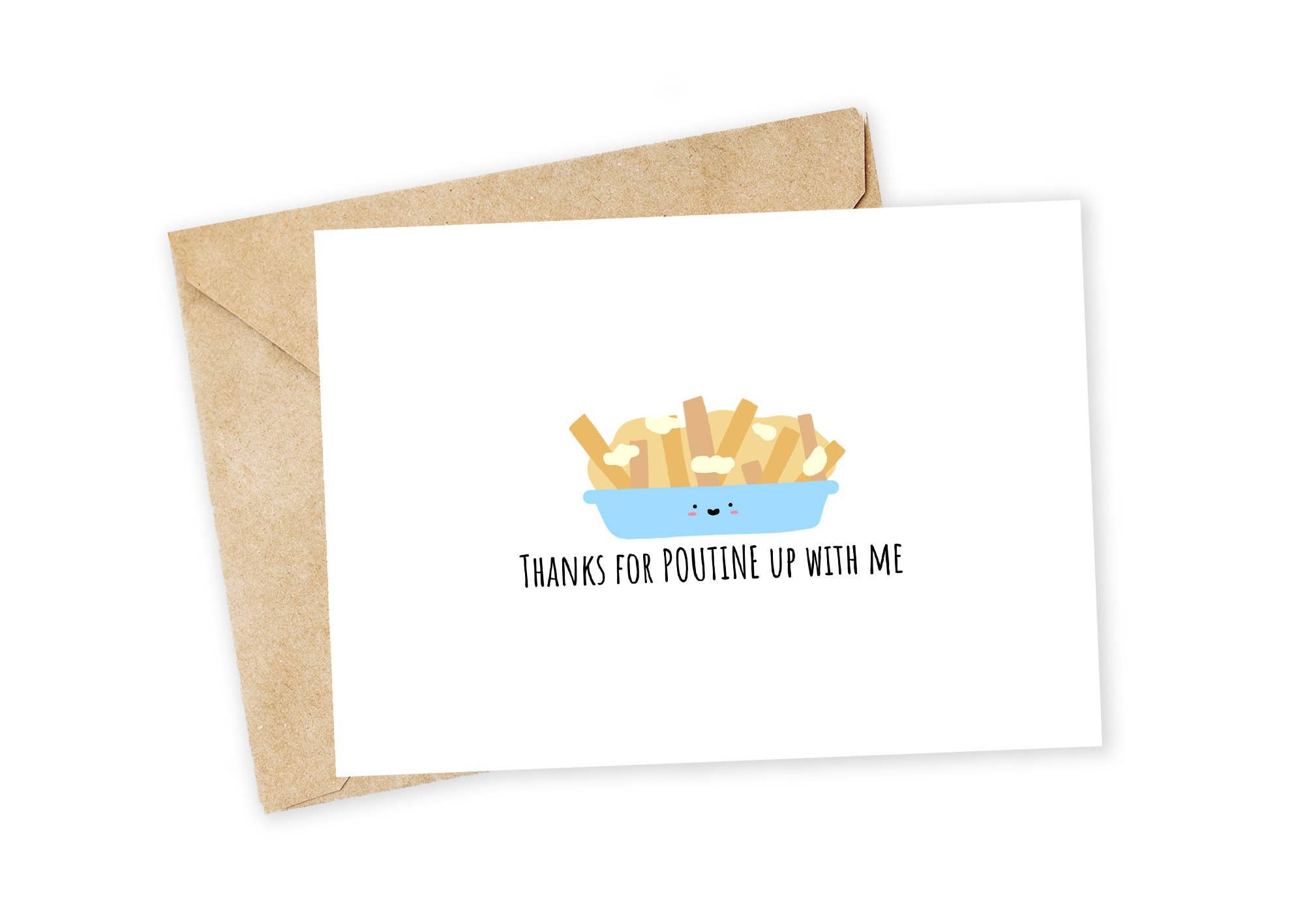 Chewy Lemon Studio - Wholesale Thank You Card - Poutine Greeting Card: Funny Valentine Thank You Note0