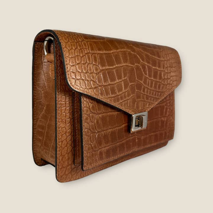 Fique The Label - Wholesale Crossbodytas - Dames - BEAU BAG | BRUIN CROCO