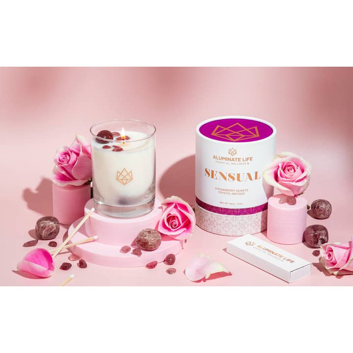 Aluminate Life - Vente Bougie en bocal - Bougie parfumée au quartz et aux huiles essentielles sensuelles6