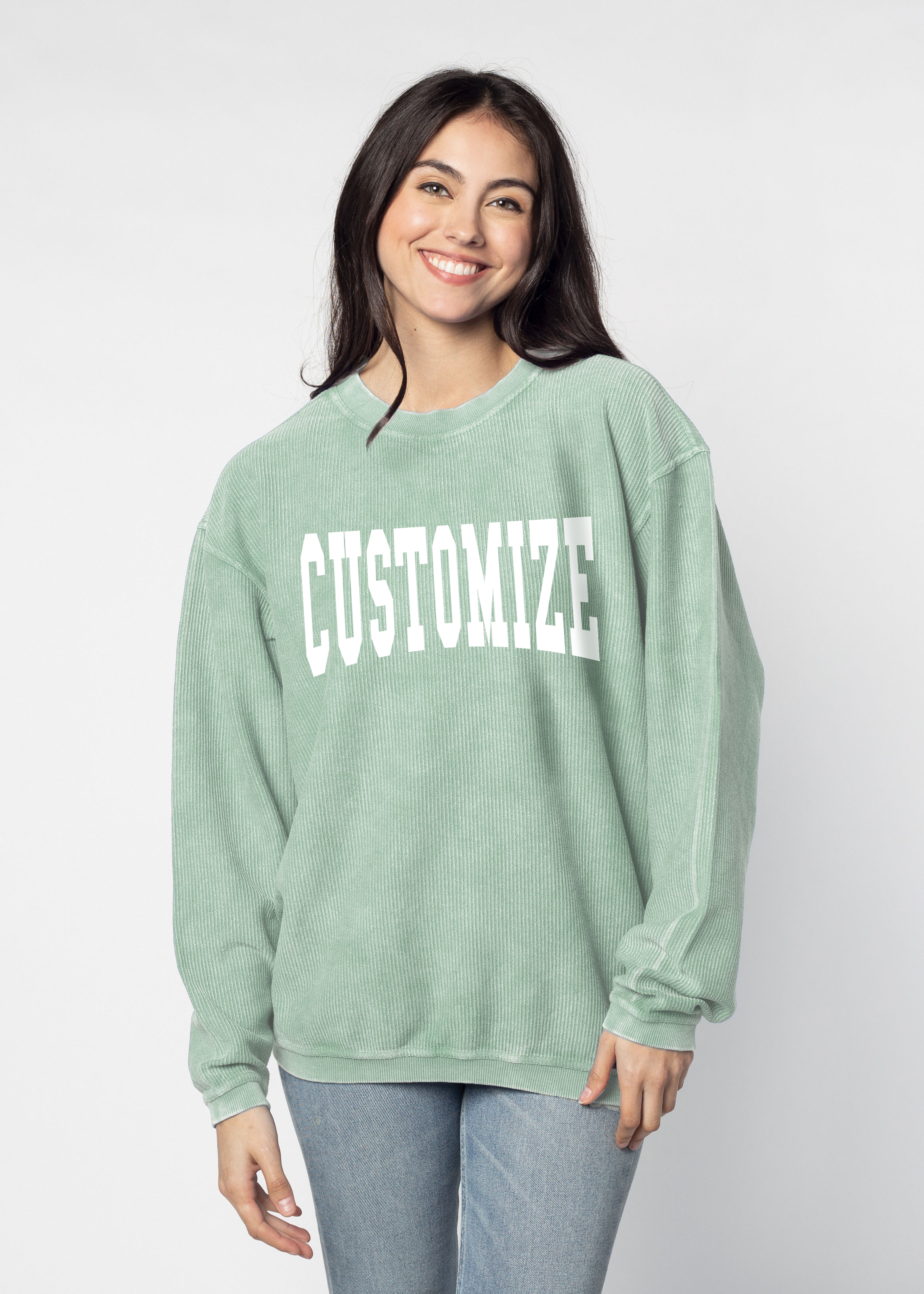 chicka-d - Wholesale Graphic Sweatshirt - Women's - The Original Custom Graphic Corded Crew, Jumbo Squeeze22