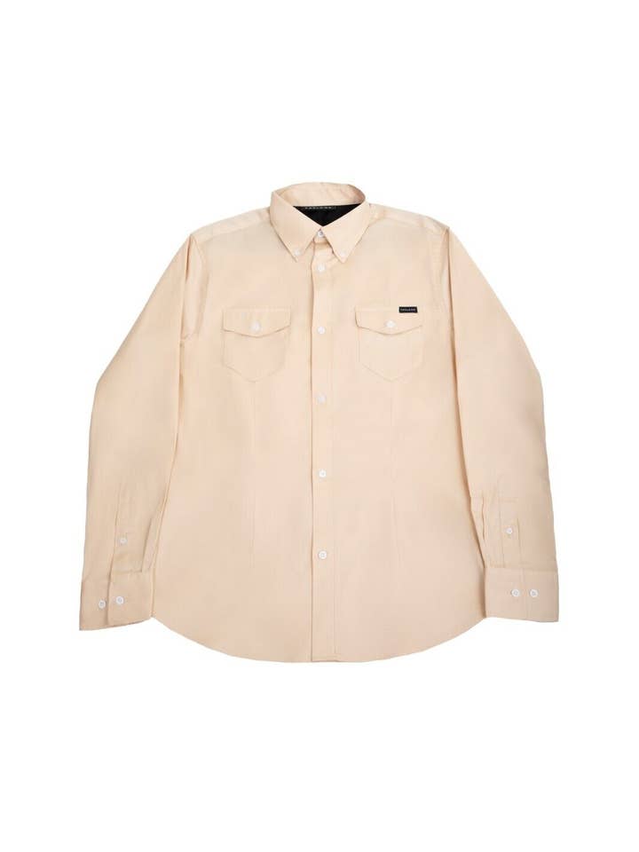 Shirts met lange mouwen voor heren Classic Fit Top - Volcanic Glass voor wholesale door TOPLOOK LONDON