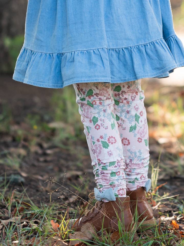 Blue Girls Light Wash Denim Stretch Denim High Low Ruffle Tunic
for wholesale on Faire8