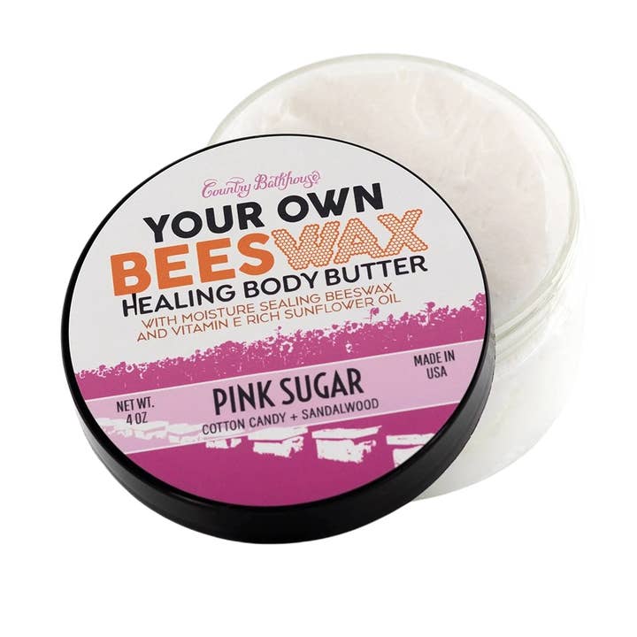 Your Own Beeswax Body Butter - Pink Sugar for wholesale by Country Bathhouse