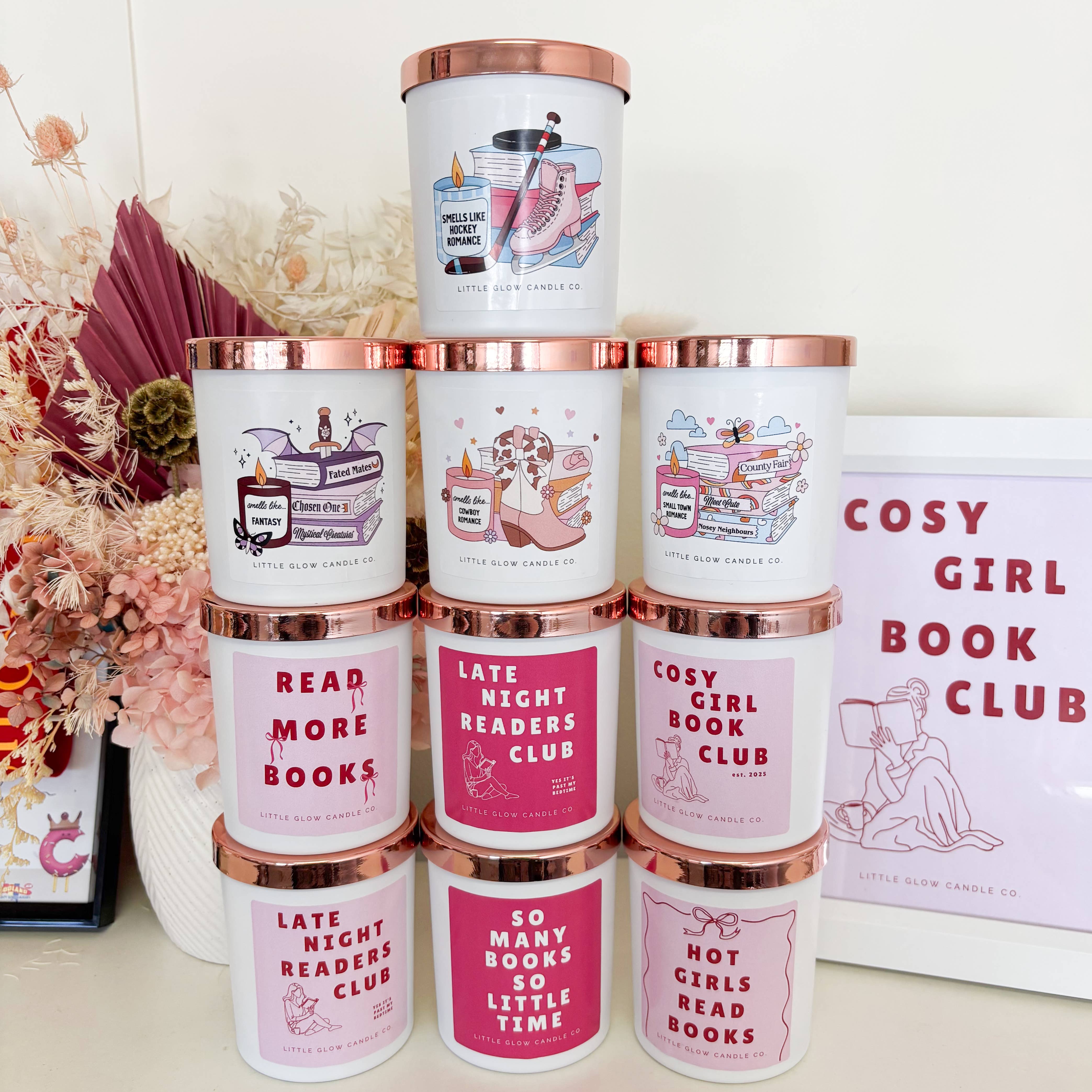 Little Glow Candle Co. - Wholesale Jar/Filled Candle - Book Lovers Candle Collection3