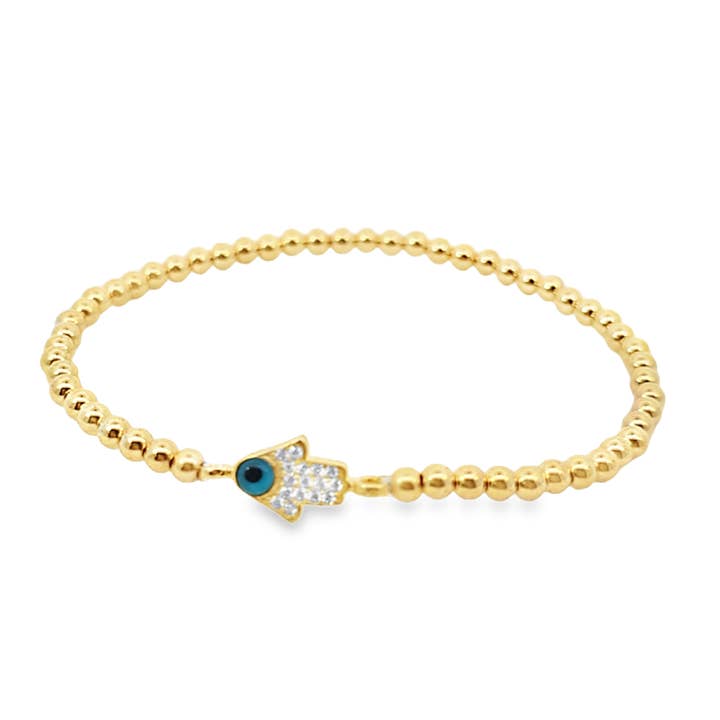 Bozkurt Jewelry - Wholesale Beaded Bracelet - Charming Gold Beaded Bracelet Hand1