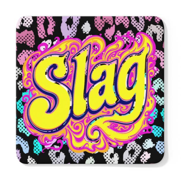 Slag Leopard Print Coaster for wholesale by Scouse Bird Shop
