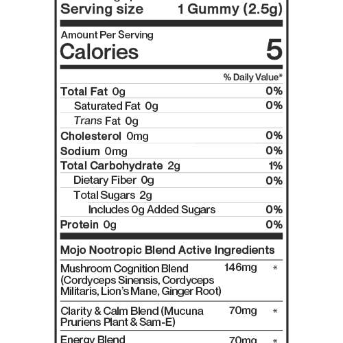 Mojo Gummies - Wholesale Oral Supplement/Vitamin - Brain Boosting Gummies, Strawberry Tangerine