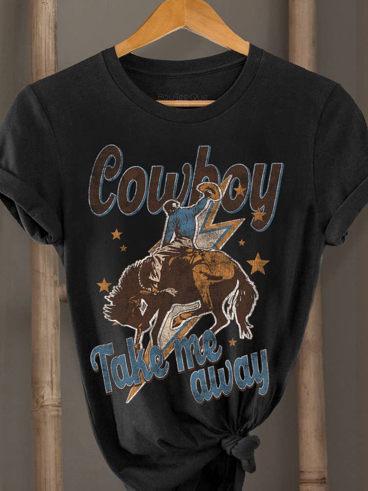 1168T - Coupe décontractée en jersey de coton - COWBOY pour la vente par BouTeeQue Closet
