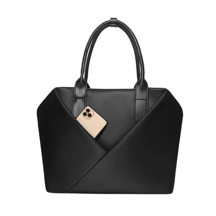 Lux and Nyx - Wholesale Tote Bag - Women's - Origami 15" Laptop Tote - Work Tote with Luggage Sleeve17