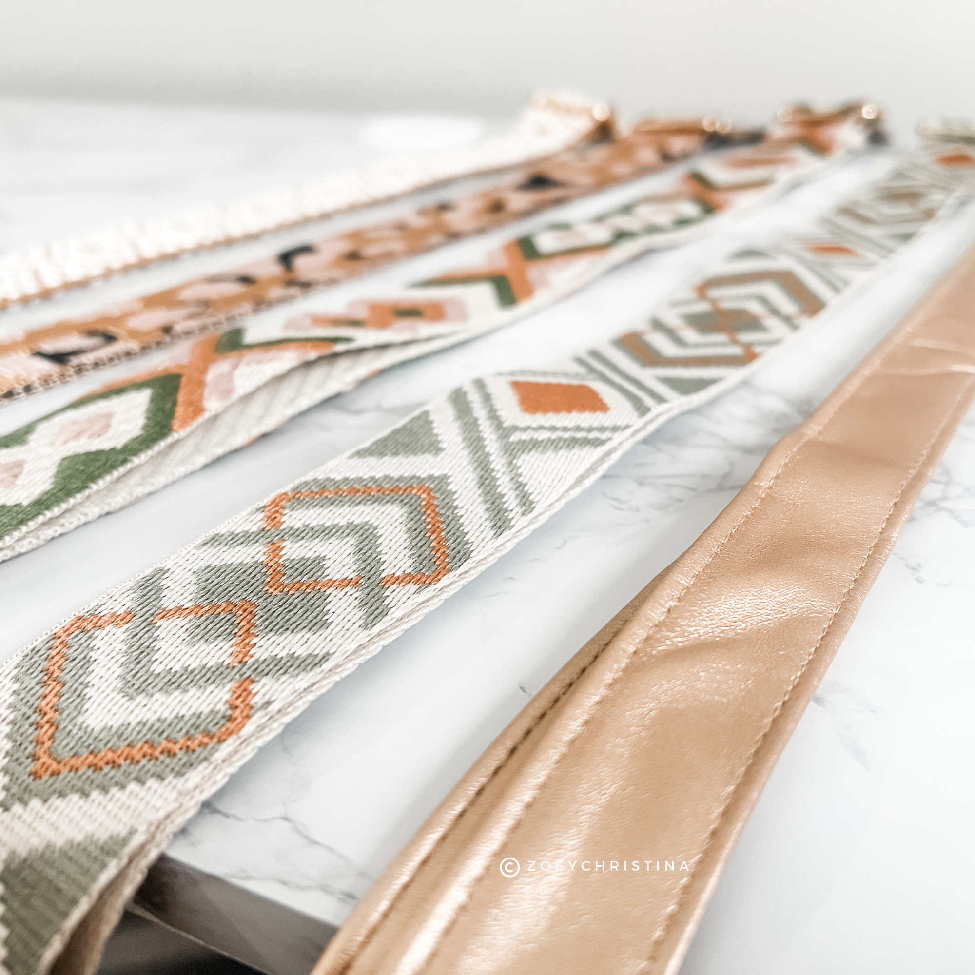 Zoey Christina - Vente Sangle pour sac – femme - Sangles interchangeables pour sacs - motifs ajustables et stylés3