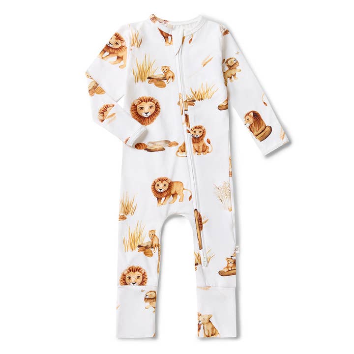 Snuggle Hunny - Wholesale Sleepsuit – Baby - Lion Organic Snugglesuit Convertible Romper1