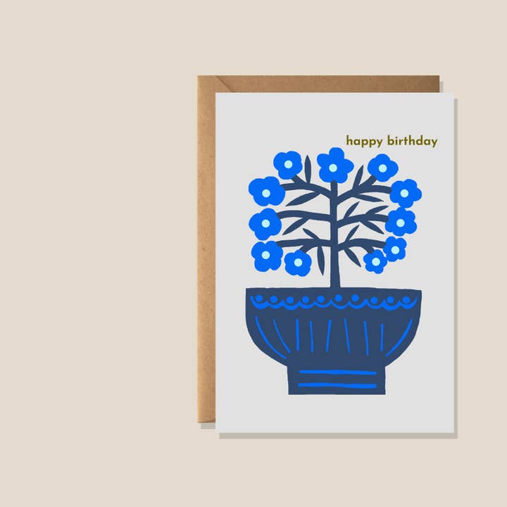 Butter Flowers Birthday Card for wholesale by Kiran Ravilious