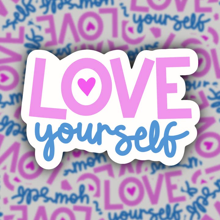 Love Yourself Sticker for wholesale by A Darling Daisy Design