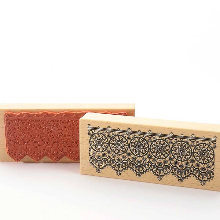 Stempel mit Spitzenmuster, 6 cm x 15 cm für den Großhandel von Heindesign
