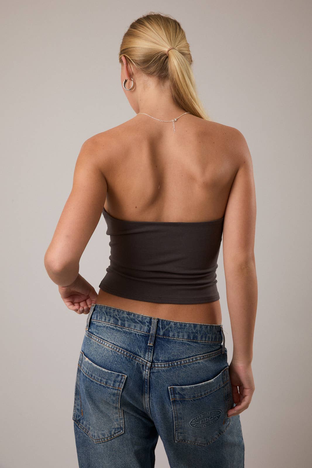 CHARCOAL DOUBLE LINED REVERSIBLE TUBE TOP for wholesale on Faire2