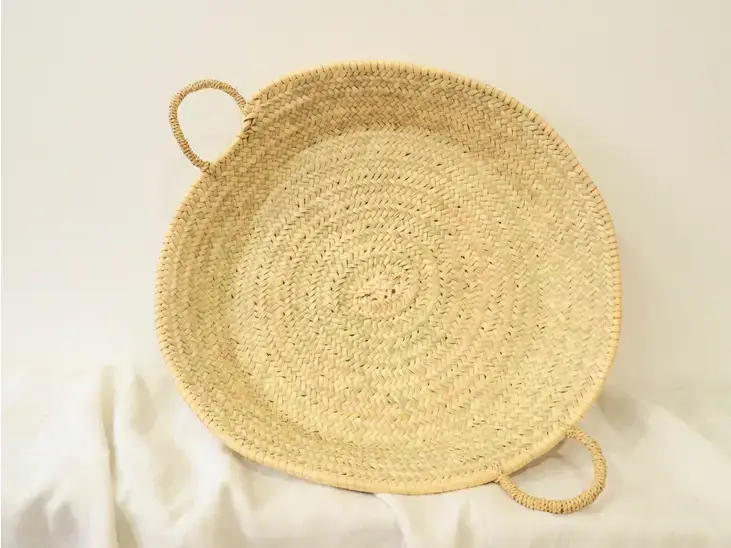 Melecraft – wholesale Decorative tray – Palm Leaf Trays - Moroccan Handmade Wicker Basket11