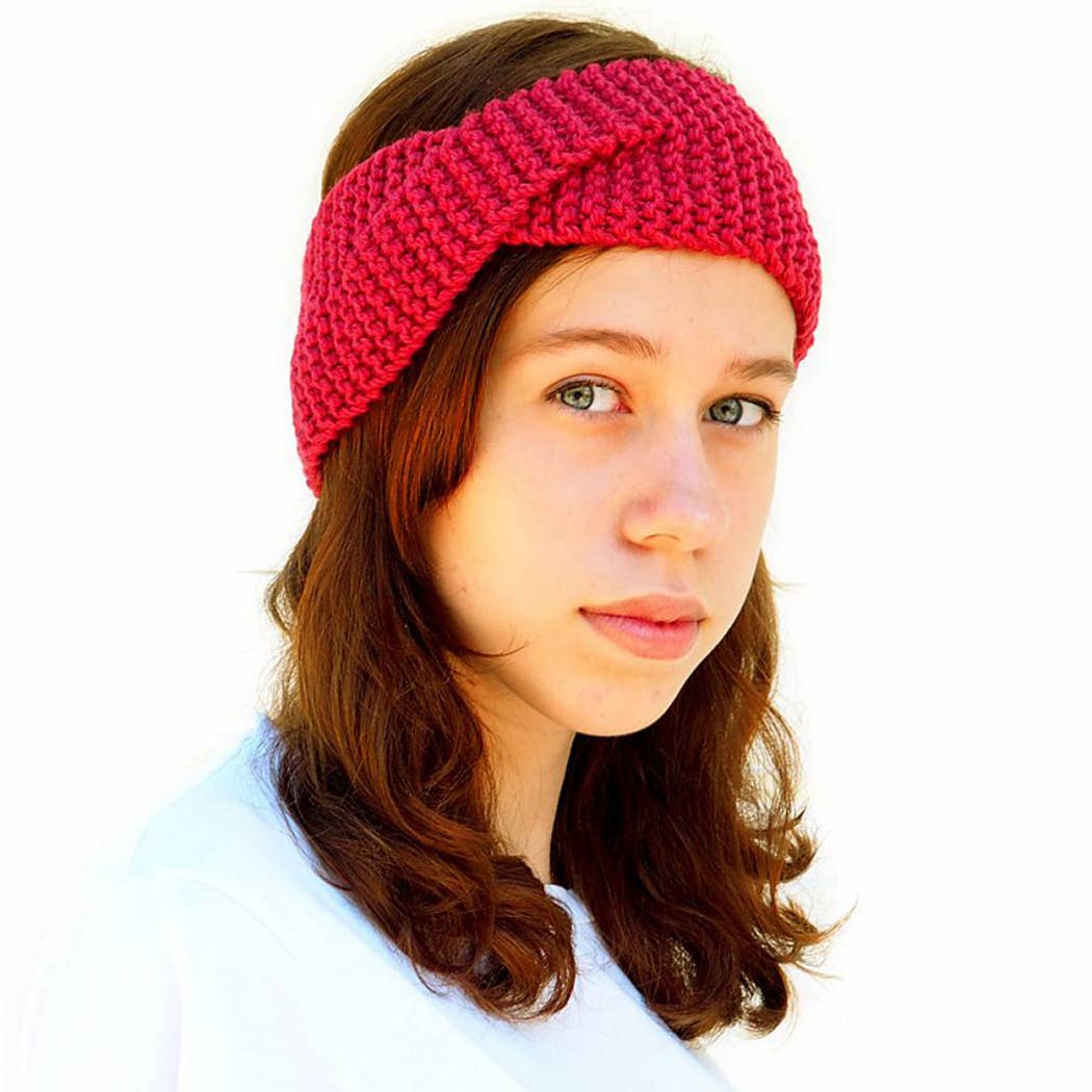 Knitca – Engroshandel DIY-hobbysæt – Gloria pandebånd: lær at strikke kit med videokursus1