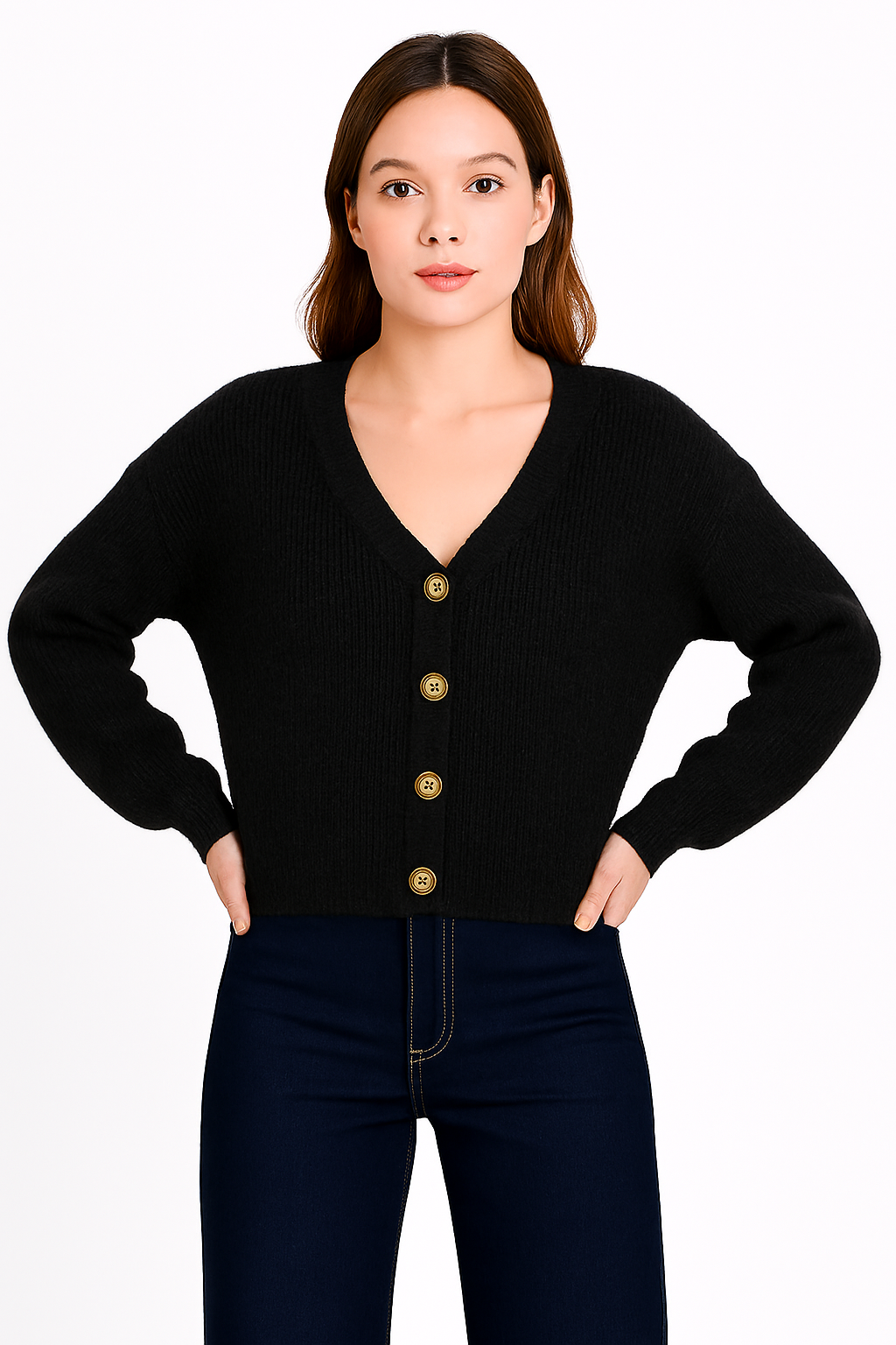 Afinity - Wholesale Cardigan - Women's - Wool Cardigan AP131 – Natural Elegance and Comfort0