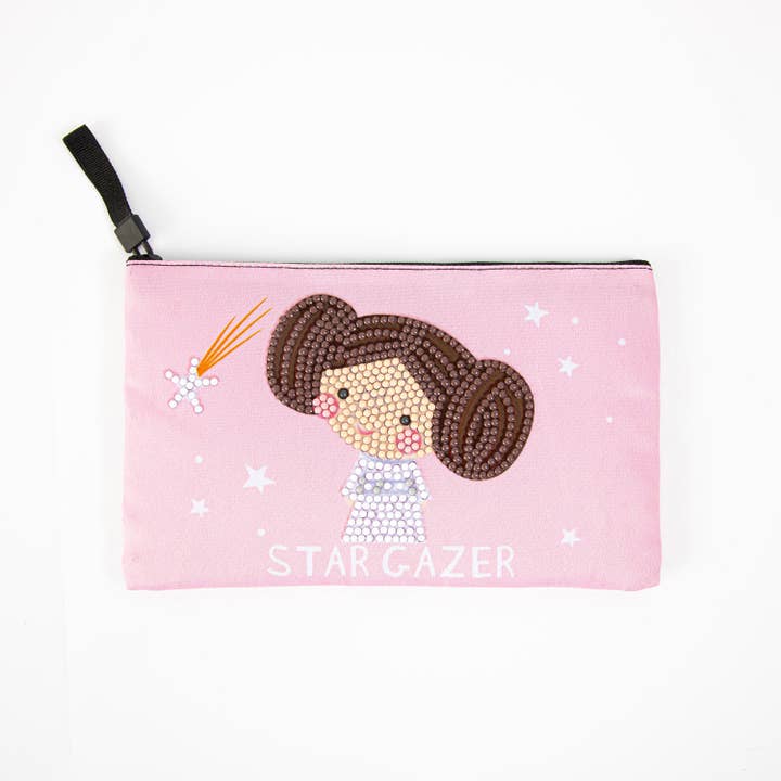 DIAMOND DOTZ® - Wholesale DIY Craft Kit - Star Wars Leia Star Gazer DOTZIES Pouch Kit